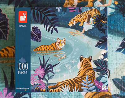 Tiger Gathering Jigsaw Puzzle