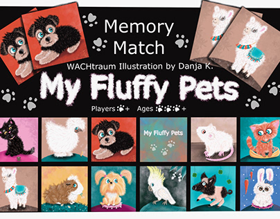 Memory Match Game Design - My Fluffy Pets