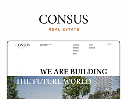 Consus - real estate agency website redesign