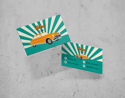 Business card in Retro style