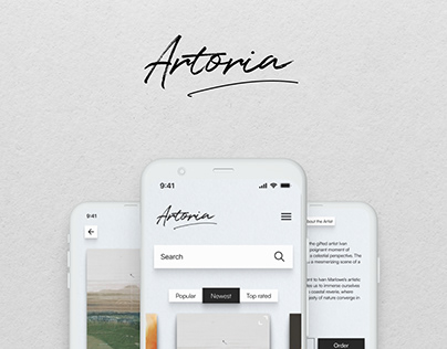 Artoria- A virtual art gallery mbile app- UIUX