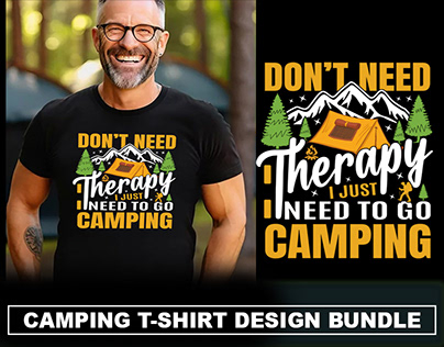 Camping T-Shirt design Bundle