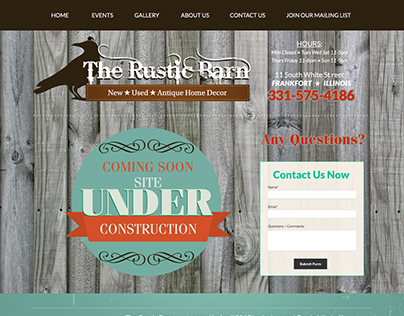 The Rustic Barn Website Design