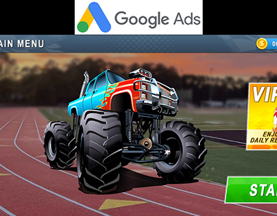 Monster Truck Stunt Game UI Design