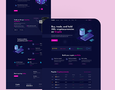 Cyber security landing page design