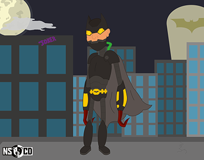 Cyber Batman Character Design