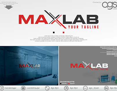 MAXLAB Typography with unique letter X