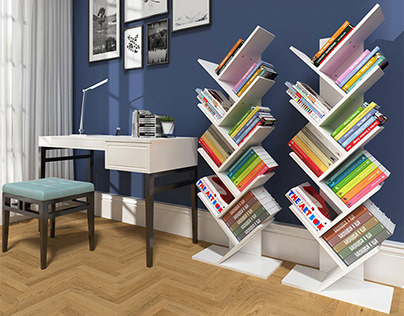 Start your reading with white tree bookcase