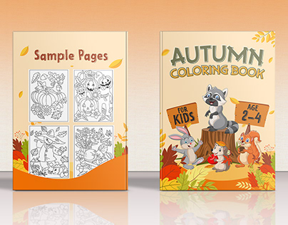 Kdp book cover design- Autumn Coloring Book