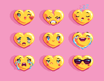 Pixel art emoji