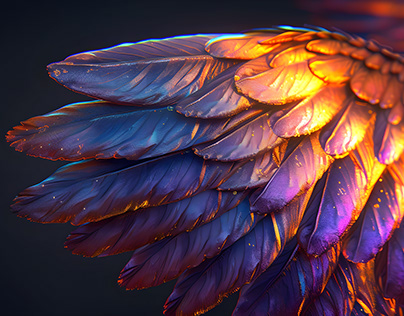 luxury iridescent Feathers texture background