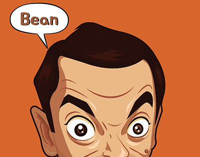 mr.bean illustrated poster design