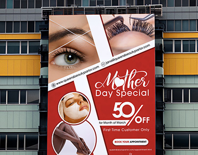 Queen Beauty Parlor Mother Day Sign Design
