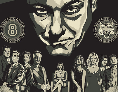 The Sopranos Illustrated Screen Printed Poster