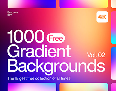 1,000 Free Gradient Backgrounds Vol. 02