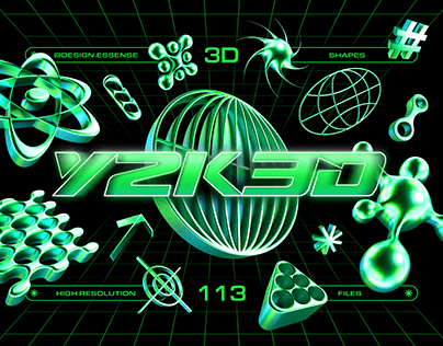 Design Resources: Y2K 3D Shapes!