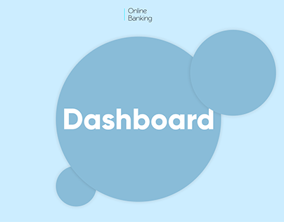 Online banking dashboard interface