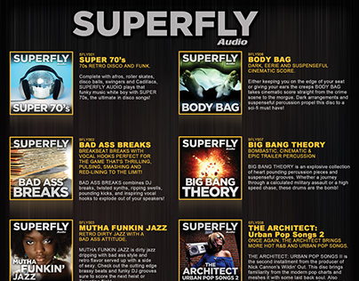Superfly Audio - Art Direction & Graphic Design