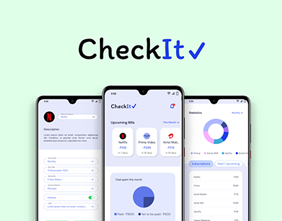 CheckIt - A Subscription Tracker App