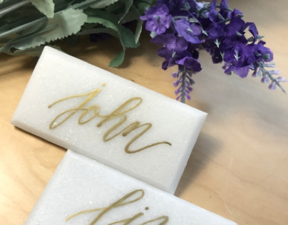 Place cards, table numbers