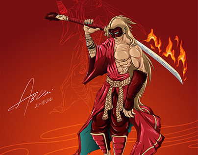 Flame Swordsman (Character Designing)