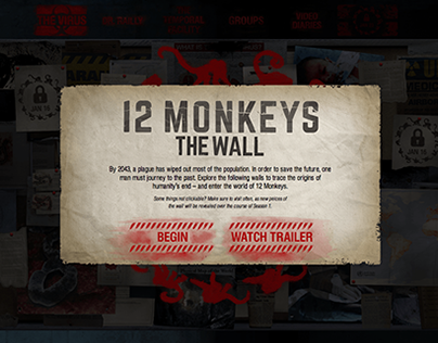 12 Monkeys “The Wall” Microsite Design
