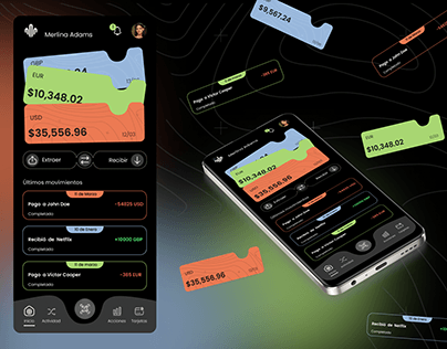 Virtual wallet app - UI design mobile format