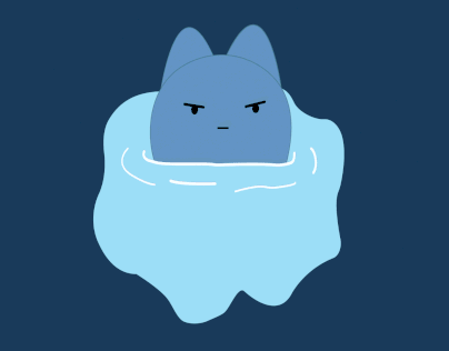 Yoshi the Blue Cat GIF