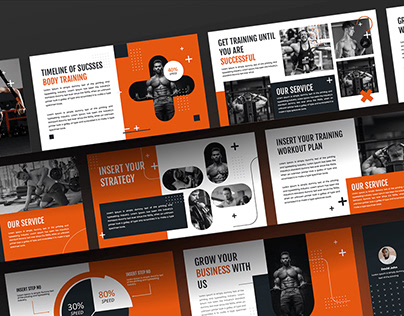 Max-GYM Presentation PowerPoint Template