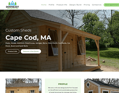 Wood work website Down East Shed & Structures