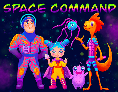 Space command. Character design.