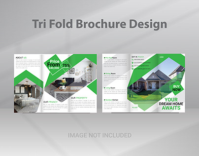 Modern Real Estate Trifold Brochure Design