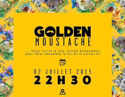 Golden Moustache - Invitations