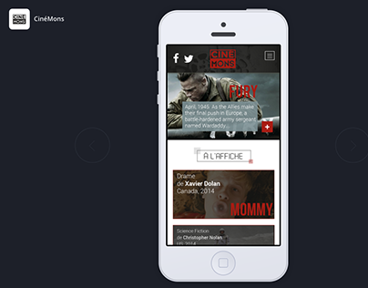 CinéMons - Prototyping Site mobile