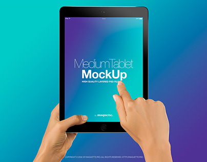 iPad Pro 9.7 Black Mockup