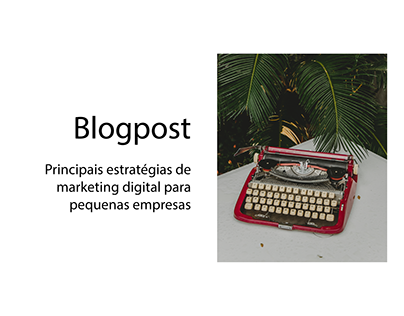 Marketing digital para pequenas empresas - Blogpost
