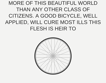 Cyclists see considerably more of this beautiful world