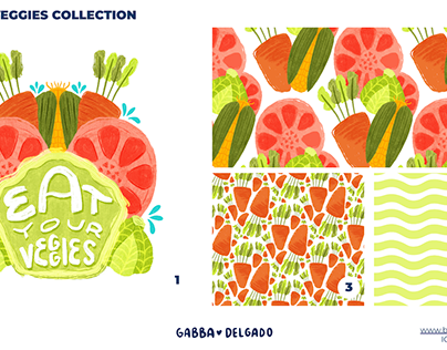 Eat your veggies Surface Pattern Collection