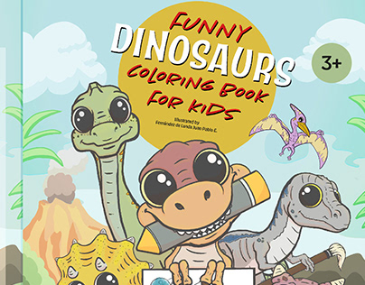 Funny Dinosaurs coloring book for kids