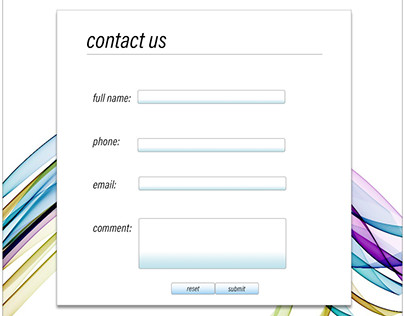 Contact Box White Background