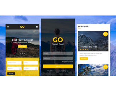 Go - Tours & Travel Mobile Template