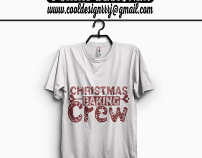 Christmas Baking Crew Christmas T-shirt Design