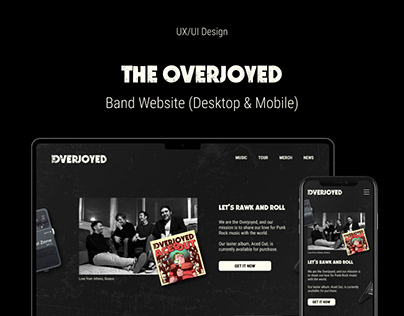 The Overjoyed - Band Website