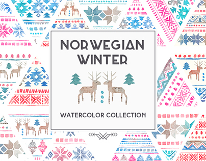 Norwegian Winter: Seamless Patterns