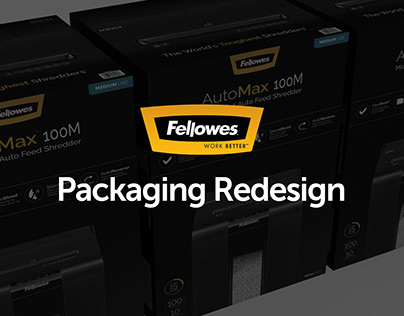 Fellowes Shredder Black Packaging Redesign
