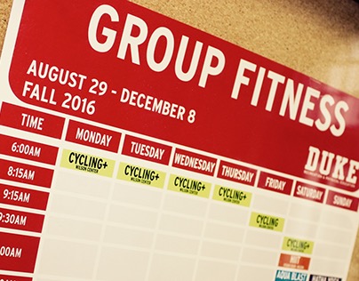 Group Fitness Schedule - Fall 2016
