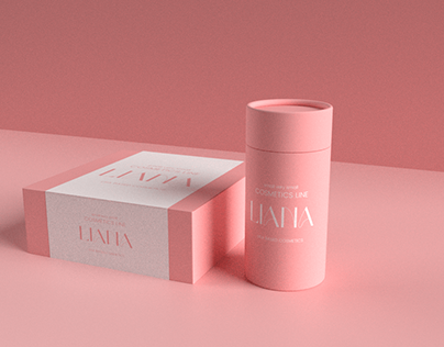 Cosmetics packaging design and 3d Render