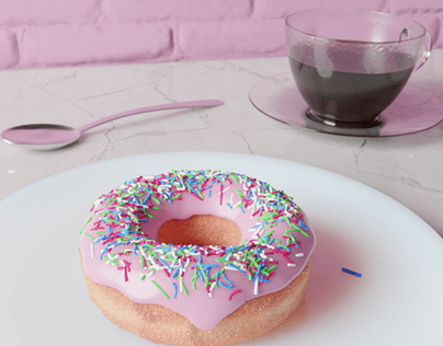 [3D Practice] Doughnut and Coffee