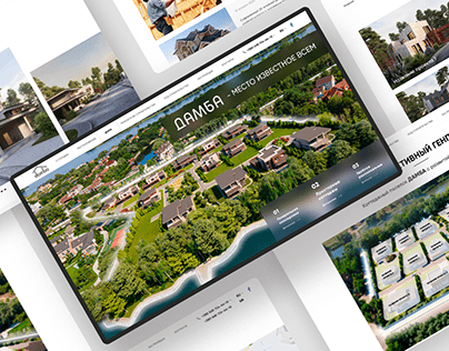 Website Damba cottage town | UI/UX Design Concept