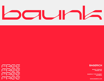 Baunk Typeface - FREE